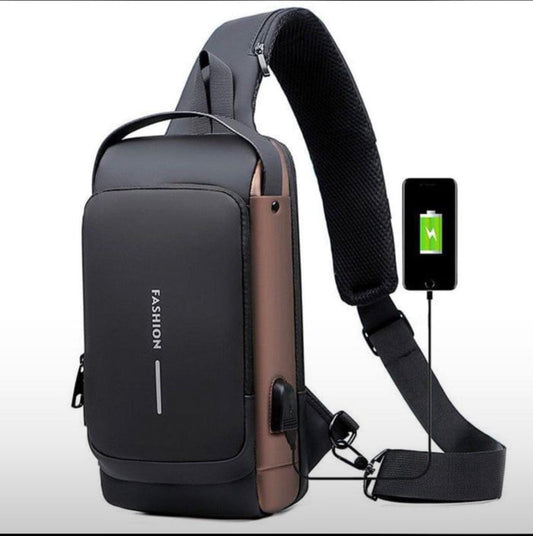 Fashion Men Sling Bag Pack with Lock