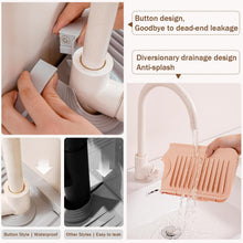 Silicone Faucet Splash Guard Mat with Sponge Holder