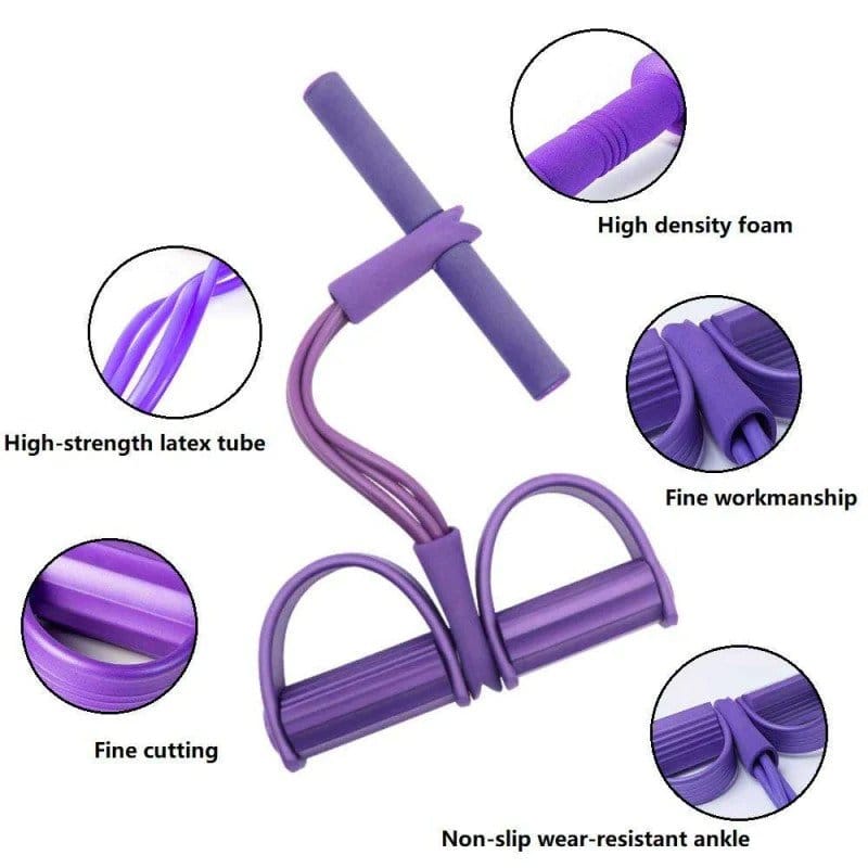 Foot Pedal Resistance Band Elastic Sit Up Pull Rope For Yoga And Fitness Tummy Trimmer